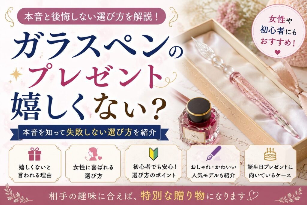 ガラスペンのプレゼントは嬉しくない？本音と後悔しない選び方を解説！