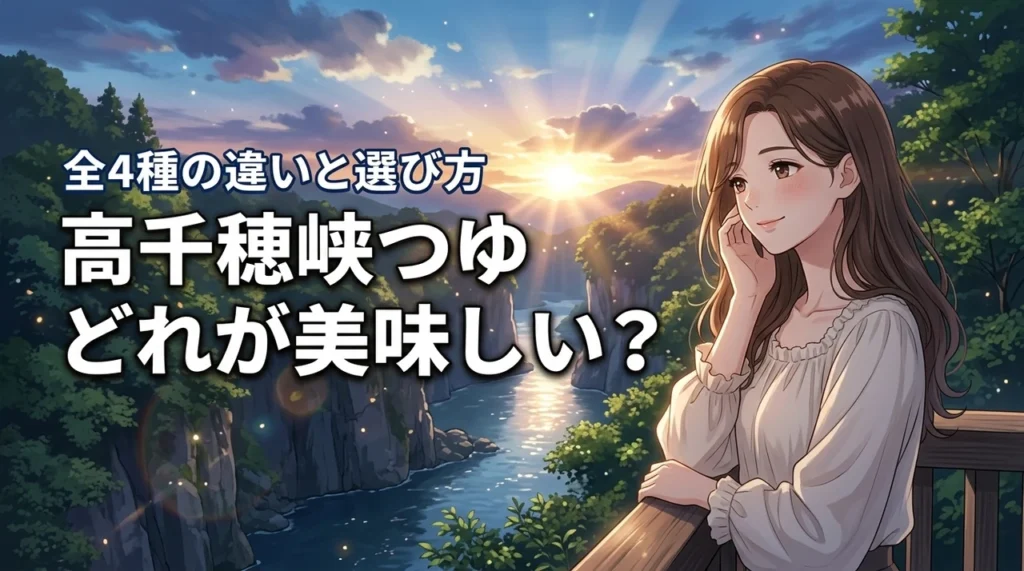 【高千穂峡つゆ】どれが美味しいか迷う方必見！4つの味の違いとおすすめの選び方