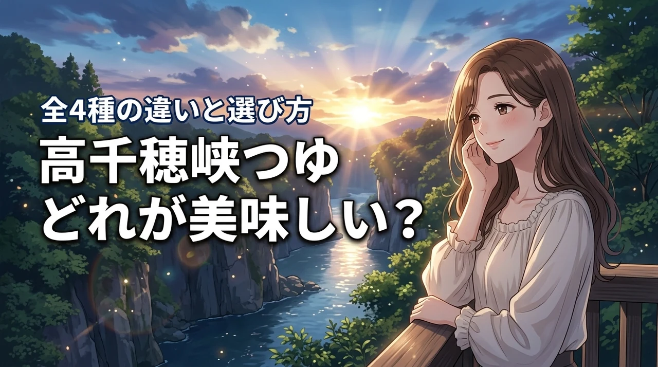 【高千穂峡つゆ】どれが美味しいか迷う方必見！4つの味の違いとおすすめの選び方