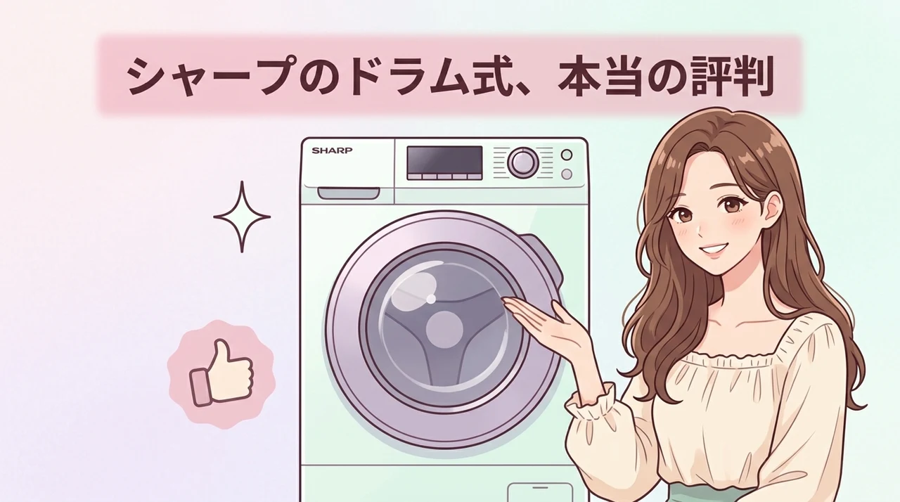 シャープのドラム式洗濯機の口コミ・評判