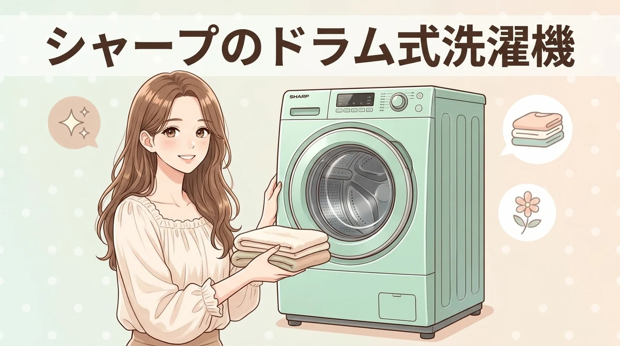 シャープのドラム式洗濯機のメリット5つ