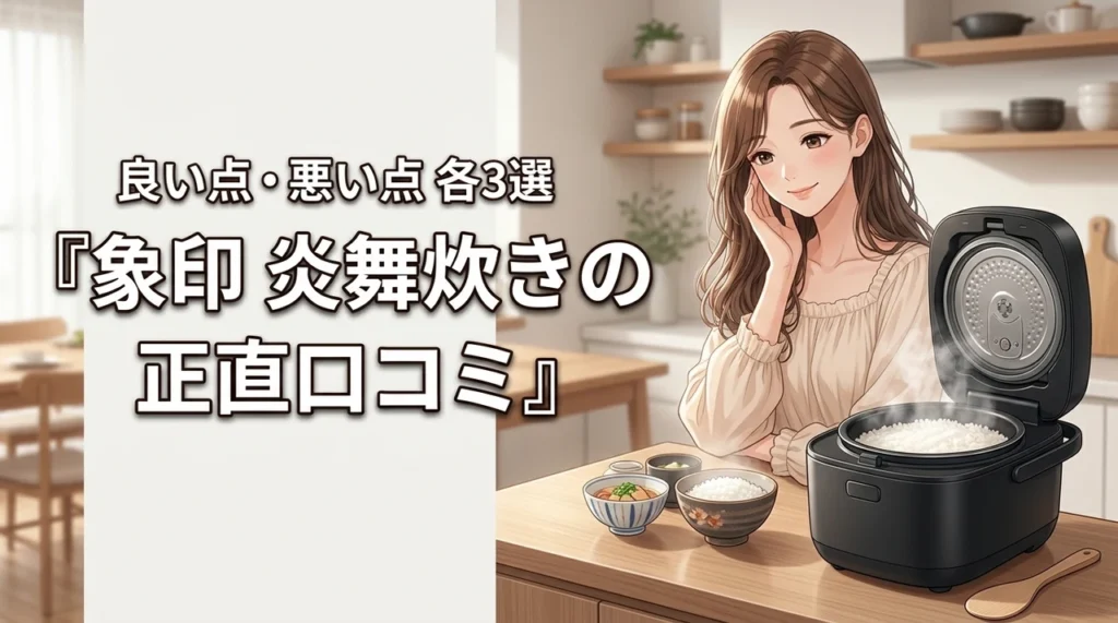 象印炊飯器の炎舞炊きの口コミは？メリット3選とデメリット3選を正直に紹介