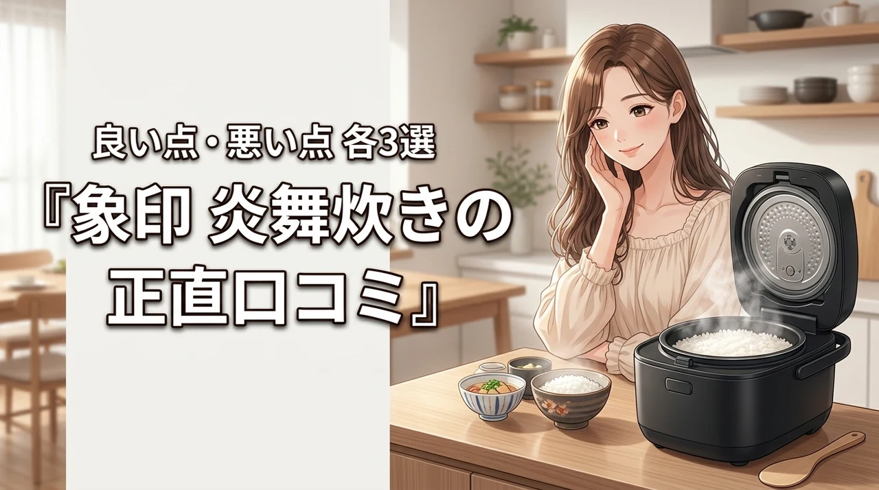 象印炊飯器の炎舞炊きの口コミは?メリット3選とデメリット3選を正直に紹介
