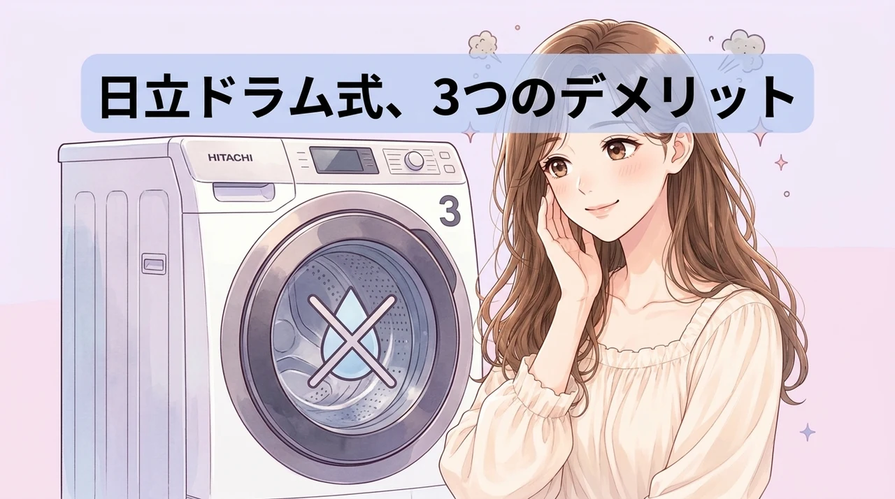 日立ドラム式洗濯機のデメリット3選