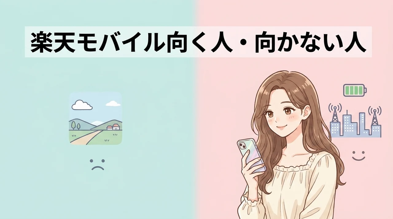 楽天モバイルがおすすめな人・おすすめしない人