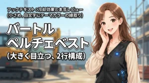 バートルのペルチェベストの口コミは?空調服との違いや冷却効果を本音でチェック